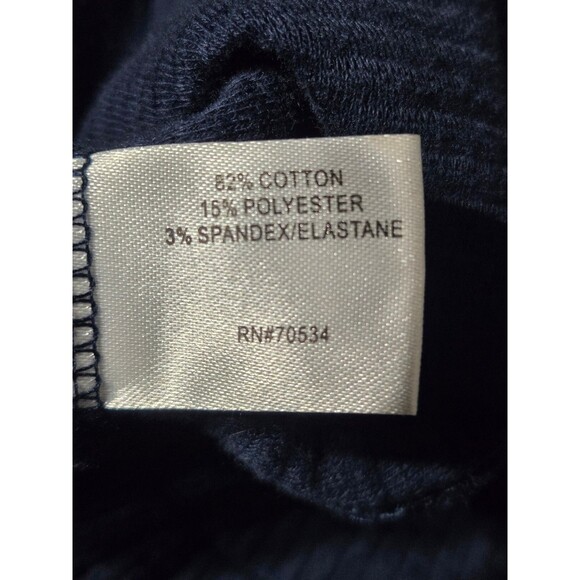 Women's Orvis Funnel Cowl Neck Textured Sweatshirt Navy Blue Size Large - Picture 4 of 6